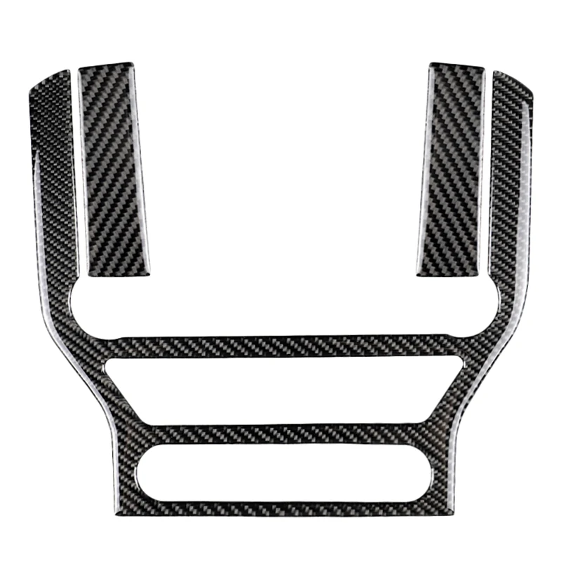 

New-Carbon Fiber Central Control Air Conditioning Cd Panel Cover Trim Sticker Fit For Ford Mustang 2015-2017