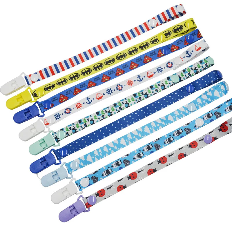 

NEW Arrivel 1 piece Baby Pacifier Clip Chain Cartoon Ribbon Pacifier Chain Newborn Infant Teether Holder Chain
