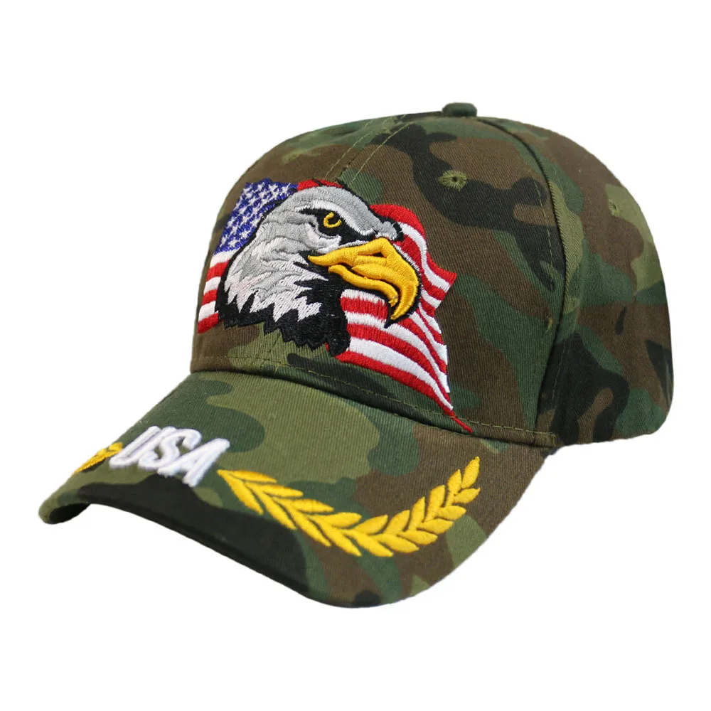 

HUOBAO Camouflage Baseball Cap For Men Black Eagle Embroidery Trucker Cap Gorras Snapback Outdoor Casual Sun Hat