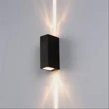 Современные короткие Водонепроницаемый анти-КОРРОЗИОННЫЙ черный Алюминий напольный настенный светильник для сада вход уличного крыльца свет 1579