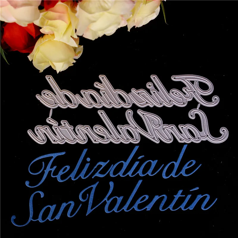 

New Spanish text word Metal cutting dies cut die mold 2019 Scrapbook paper craft knife mould blade punch stencils dies