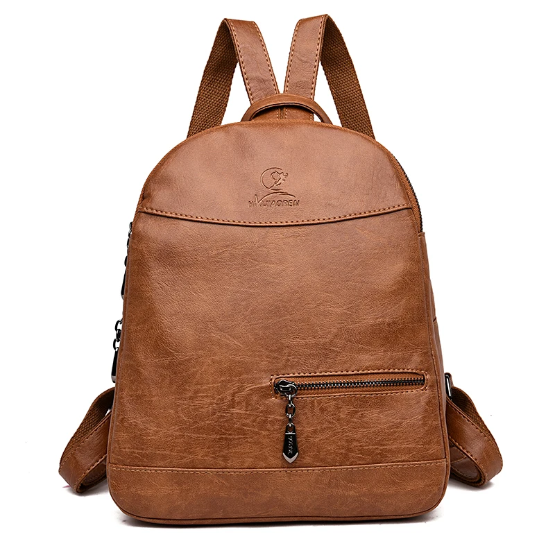 

Quality Backpack Women Backpacks Fashion Small School Bags for Teenage Girls Black Scrub PU Leather Female Bagpack Sac A Dos
