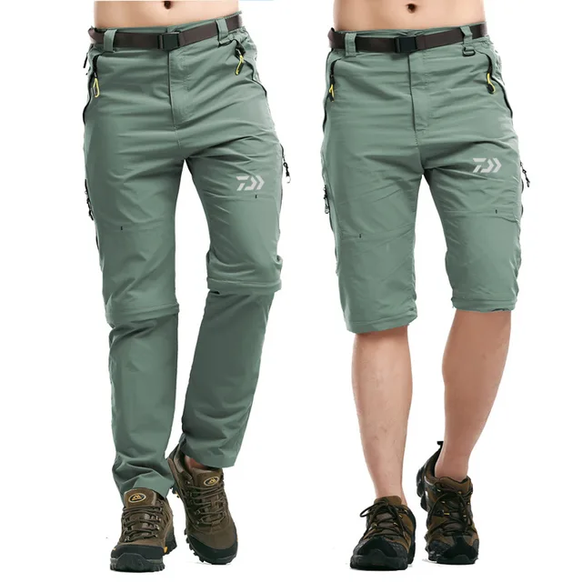 Men's Removable Summer Fishing Pants Stretch Waterproof Camping Hiking