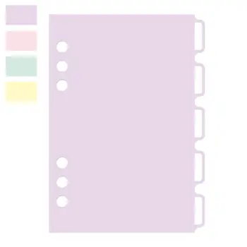 

Dokibook A5 A6 Spiral Notebook Loose Leaf Separator Pages 5 Ears Separator Page