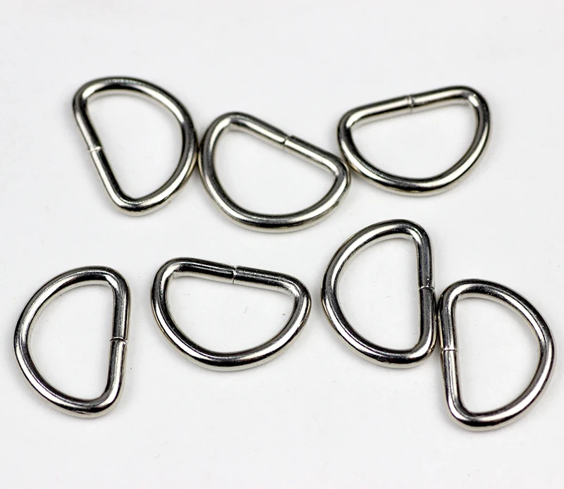 (10pieces/lot) 20mm Metal D shaped buckle. Luggage metal. D ring. Semicircle button. Bags