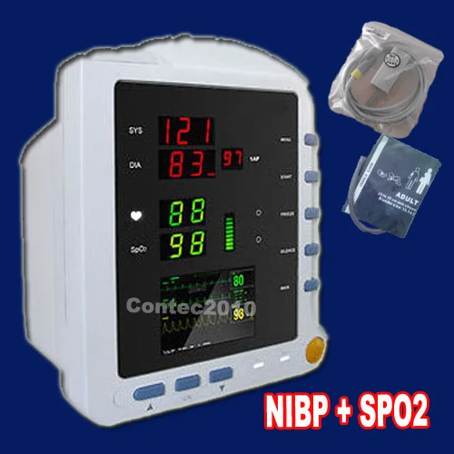 

2018 New Portable Patient Monitor w NIBP SPO2 Blood Oxygen Pulse Rate Home Use Vital Signs Patient Monitor
