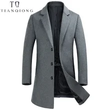 Новое поступление На зиму; высокого качества шерсть Для Мужчин's Однобортный Тренч зимняя куртка для детей, Для мужчин, двухсторонний кашемировый Тренч