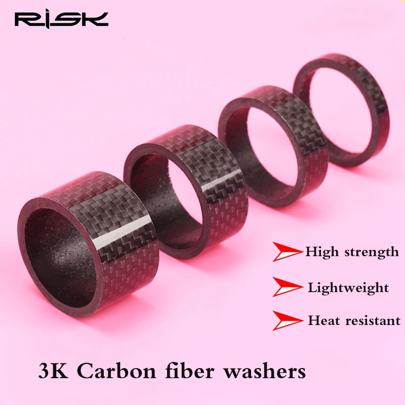 5Pcs Carbon Fiber Bike Spacers Bicycle Headset Washer 1-1//8/" 3//5//10//15//20mm
