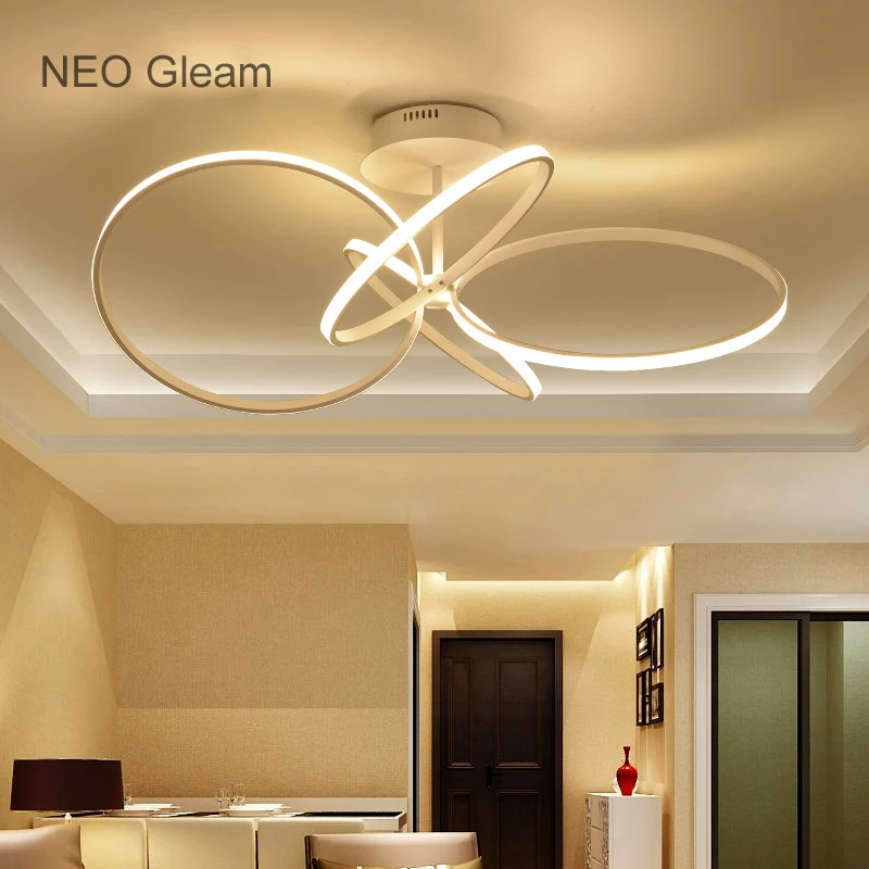 NEO Gleam Circel Светодиодная потолочная люстра для гостиной кабинета спальни алюминий