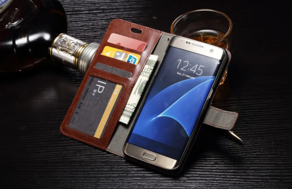 Кожаный чехол AZK для телефона Samsung Galaxy S6 EDGE S6EDGE | Мобильные телефоны и аксессуары