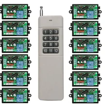 3000 м длинный диапазон AC220V 1CH RF беспроводной пульт дистанционного управления релейный переключатель светильник/лампа/окно/гаражные двери жалюзи проекционный экран