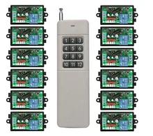 Longo alcance 3000m ac220v 1ch rf, interruptor de relé sem fio, lâmpada/janela/portas da garagem tela de projeção do obturador