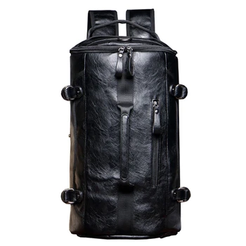 

anti theft backpack men leather laptop backpacks Multifunction Travel Rusksack Male back pack bucket school bag mochila Bolsos