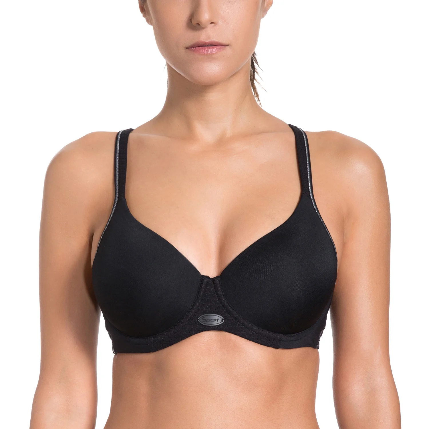 

Women's Med Impact Racerback Contour Padded Foam Underwire Sports Bra
