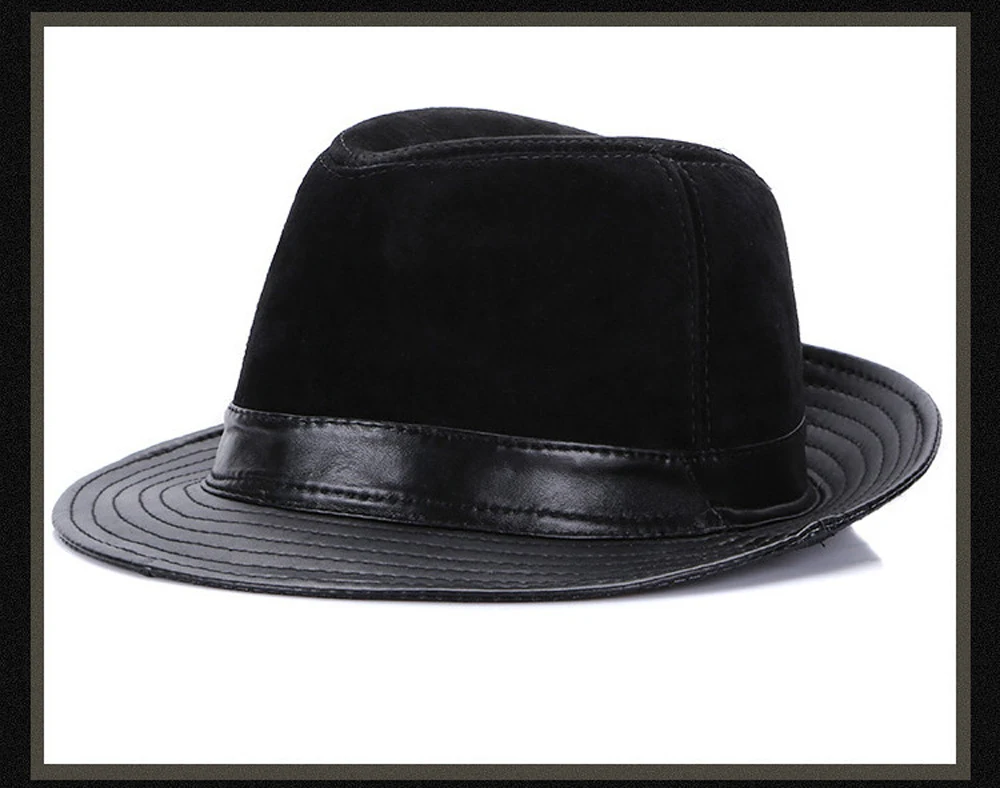 Мужские кожаные ковбойские шляпы из натуральной овчины, модные новые стильные шапки из натуральной кожи, распродажа, Натуральная овечья кожа, шапка s