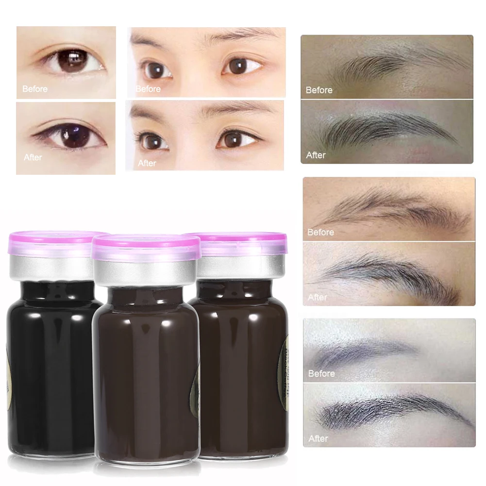 Чернила для татуажа бровей 3 цвета 10 г|eyebrow tattoo|pigment eyebrow tattoomicroblading tools |