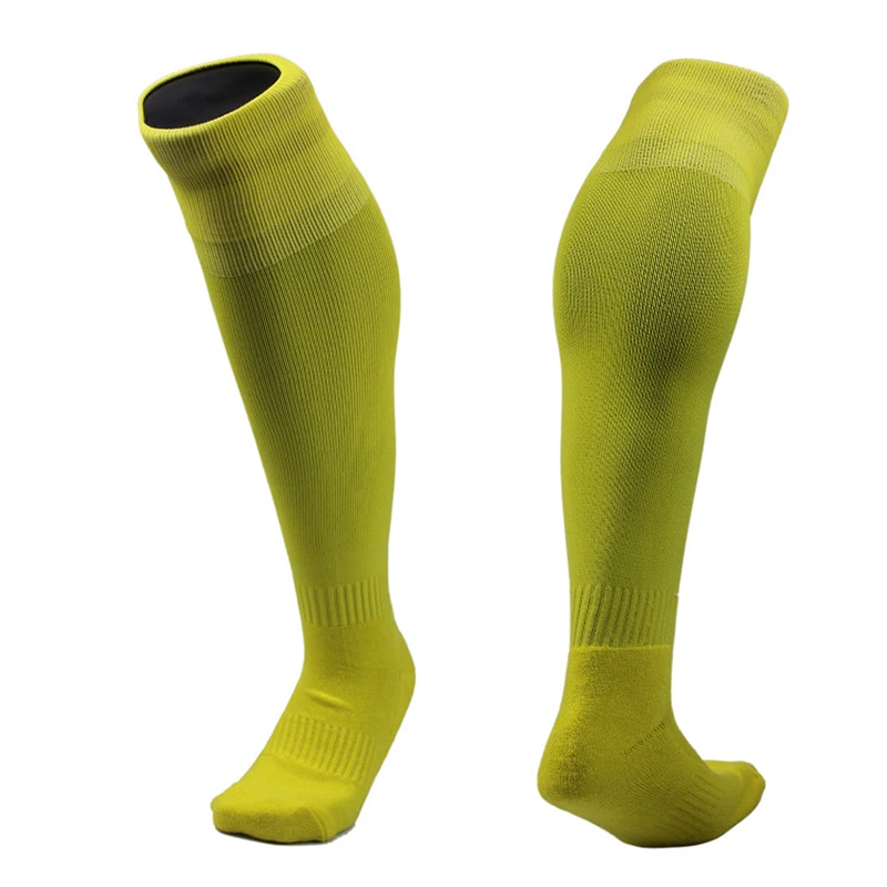 Brothock противоскользящие футбольные носки нижнее полотенце нейлоновые беговые быстросохнущие толстые тренировочные эластичные чулки спортивные футбольные носки - Цвет: 02 Yellow