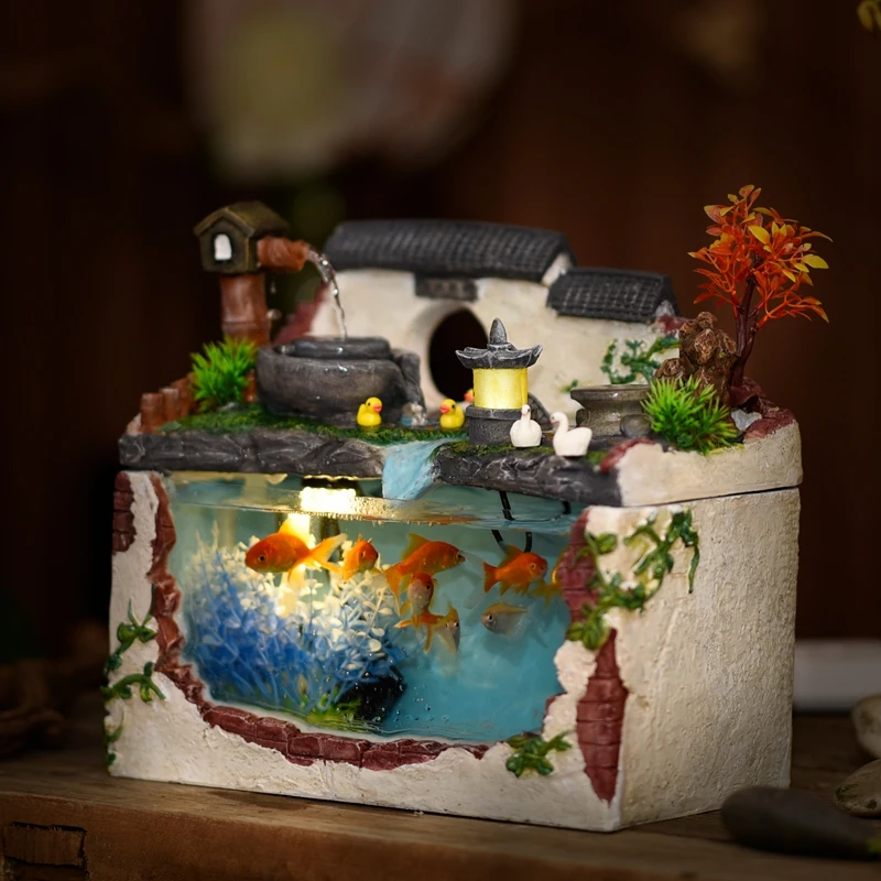 110/220 в натуральный каучук Rockery Waterscape для офиса и рабочего стола украшение ремесла
