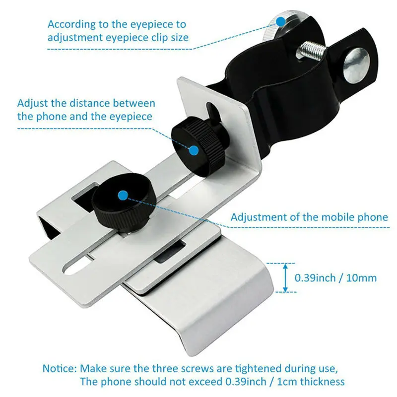 Смартфон металлический адаптер для микроскопа Бинокль Зрительная труба монокуло телескоп разъем стрельба Охота держатель мобильного телефона