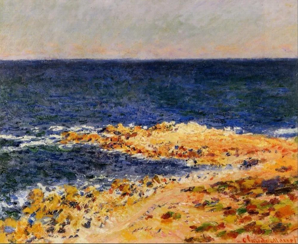 

High quality Oil painting Canvas Reproductions The Big Blue at Antibes (1888) By Claude Monet hand painted