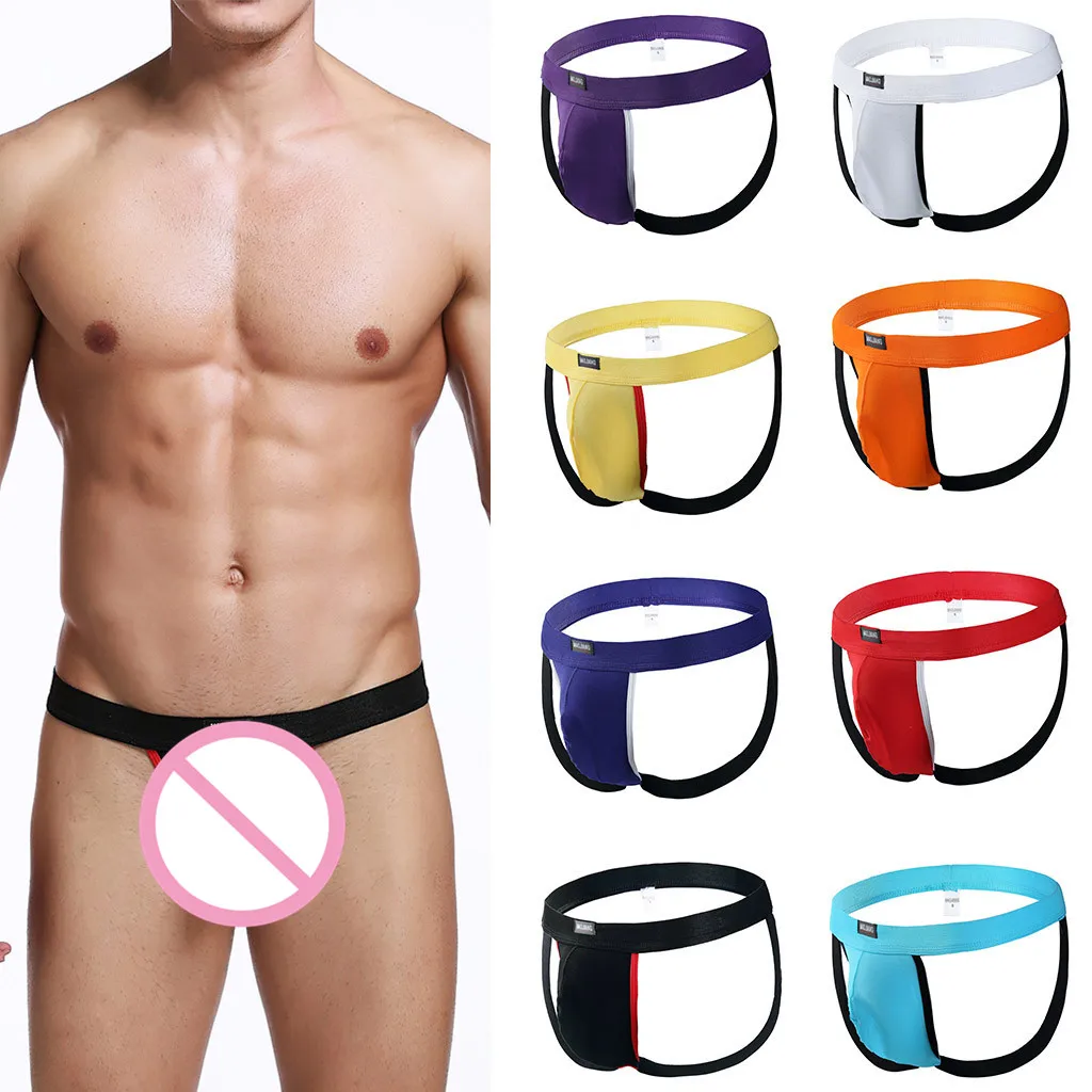 

Dropship 2019 New Arrival Fashion Men's Thong Underwear Pants Briefs Sexy Underwear for Men Comfortable Intimates Hot Sell 50*