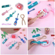 6 шт./компл. деревянный Toothbrsh доктор игрушка "Медсестра" набор пасты образовательные ролевые игры игрушка для детей ролевые игры Косплей доктора игры инструменты