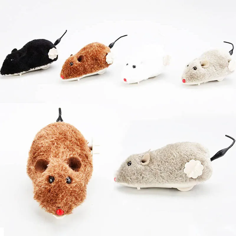 

1Pcs Clockwork Spring Power Random Color Mechanical Motion Rat Wind-up Mouse Cat Dog Playing Toy Pet Accessories