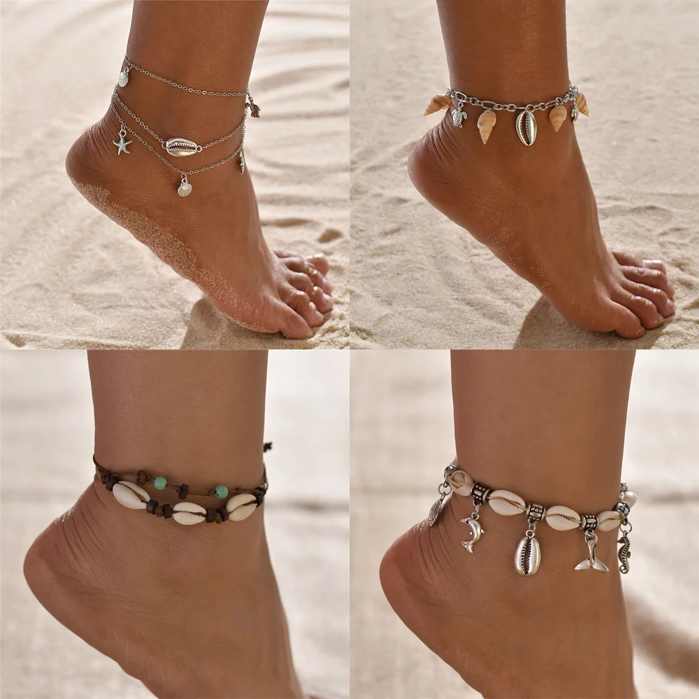 Shell Tortoise Female Anklets Barefoot Foot Jewelry Leg New Anklets On Foot Ankle Bracelets For Women Leg Chain Shell Tortoise Female Anklets Barefoot Foot Jewelry Leg New Anklets On Foot Ankle Bracelets For Women Leg Chain