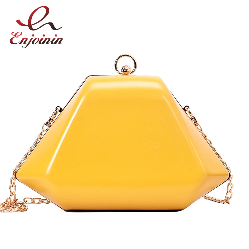 

Geometric Box Style Pu Leather Fashion Vintage Ladies Shoulder Bag Tote Party Clutch Bag Chain Purse Female Bolsa Handbag Flap