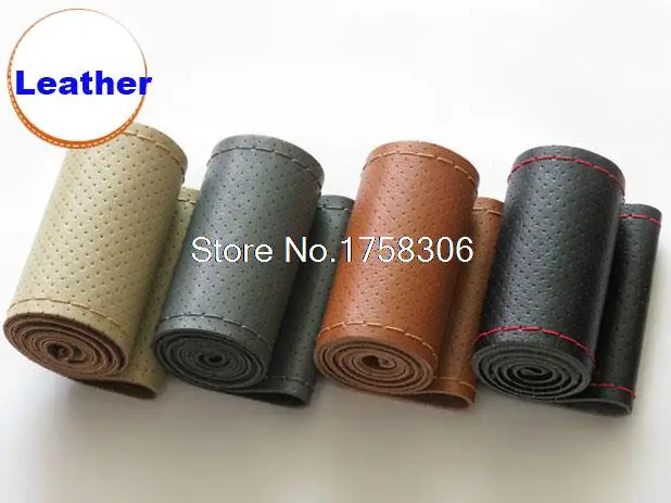 Кожаный чехол на руль для Geely EMGRAND EC7 EC715 EC718|steering wheel leather cover|wheel wrapsteering wrap |