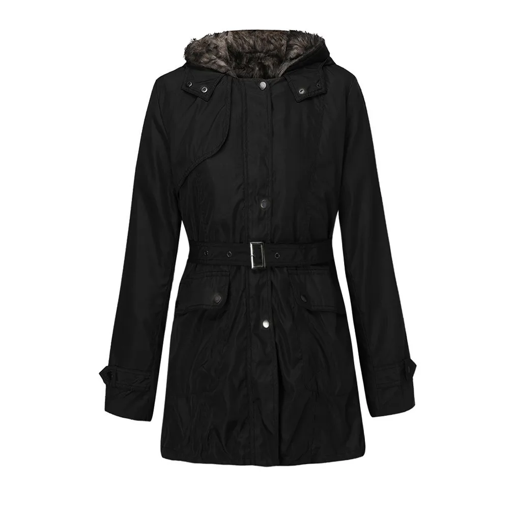 Femmes Abrigos Dames D'hiver Capuchon Couleur Manteaux Outwear Parkas Manteau À 2018 Invierno Chaud Mujer Laine Coton Green Army blanc noir Zipper Chandail rCx68tqrw
