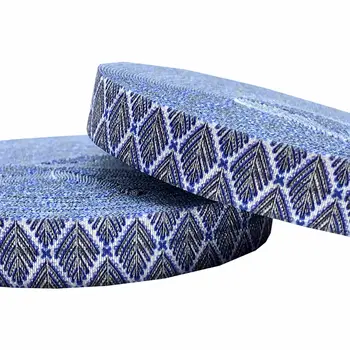 

16mm Rhombus Aztec Print Fold Over Elastic Geometry FOE Ribbon 10yards handmade Hair Tie Headband Sewing Accessory