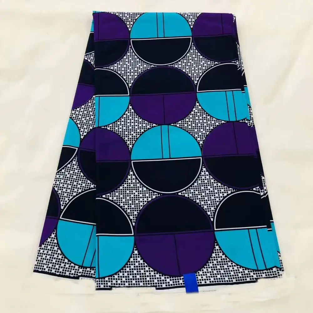 

High quality guaranteed java block prints wax fabric cotton for patchwork beautiful pattern kente java wax cloth 6 yards!OT-4364