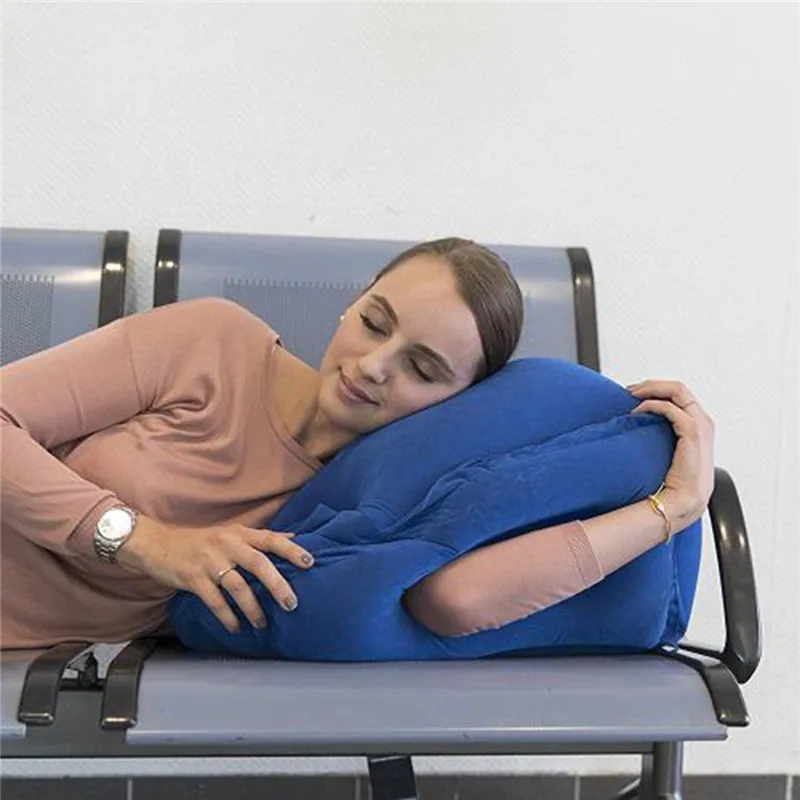 2017 hot sale Multi-function Inflatable Woollip travel outdoor pillow Inflatable Travel on Airplane outdoor Pillow Cushion mat  (15)
