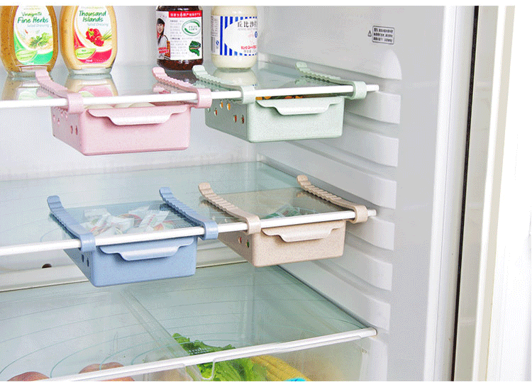 Honana CF-BK010 Refrigerator Fridge Drawer Storage Rack Freezer Desk Shelf Holder Kitchen Organizer 