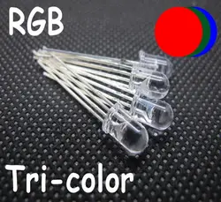 1000 RGB бисер шт 5 мм 4PIN Tri-Цвет общий анод красный зеленый синий светодиод