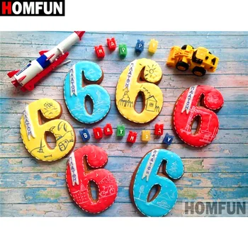 

HOMFUN Full Square/Round Drill 5D DIY Diamond Painting "Color text scenery" 3D Diamond Embroidery Cross Stitch Home Decor A19606