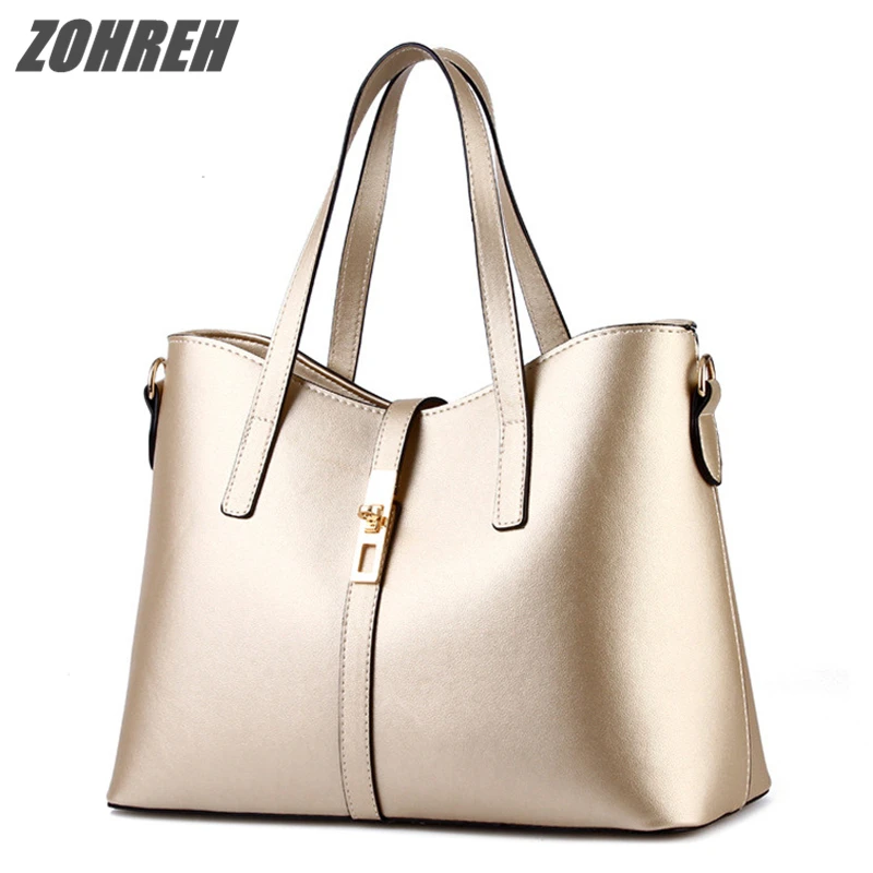 

ZOHREH 2018 New Style Women's PU Handbags Women Messenger Bags Leisure Female Tote Fashion Large capacity Big Shoulder Bag