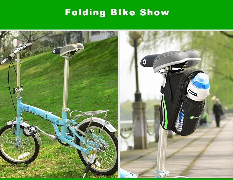 Excellent ROCKBROS Bicycle Bag Folding Mountain Road Bike Tail Bag Bicycle Seatpost Saddle Bag Cycling Portable Seat Pouch BMX Rear Bag 5
