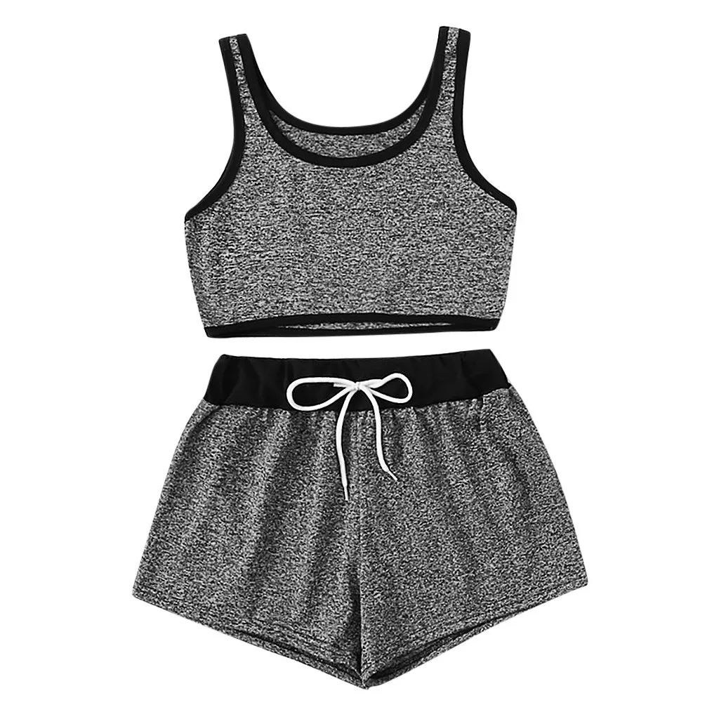 

Gray Sports Top Sport Bra Set Yoga Shorts Tracksuit Fitness Suits For Women Sports Wear Yoga Sets Women Gym Clothes A25