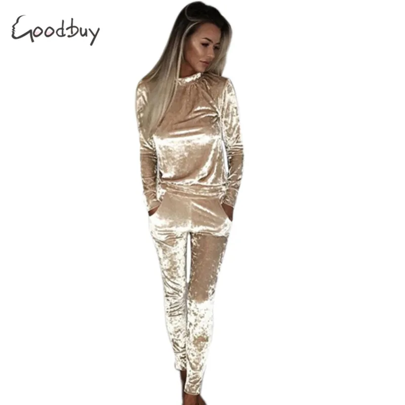 Goodbuy 2017 Winter Tracksuit For Women Diamond Velvet