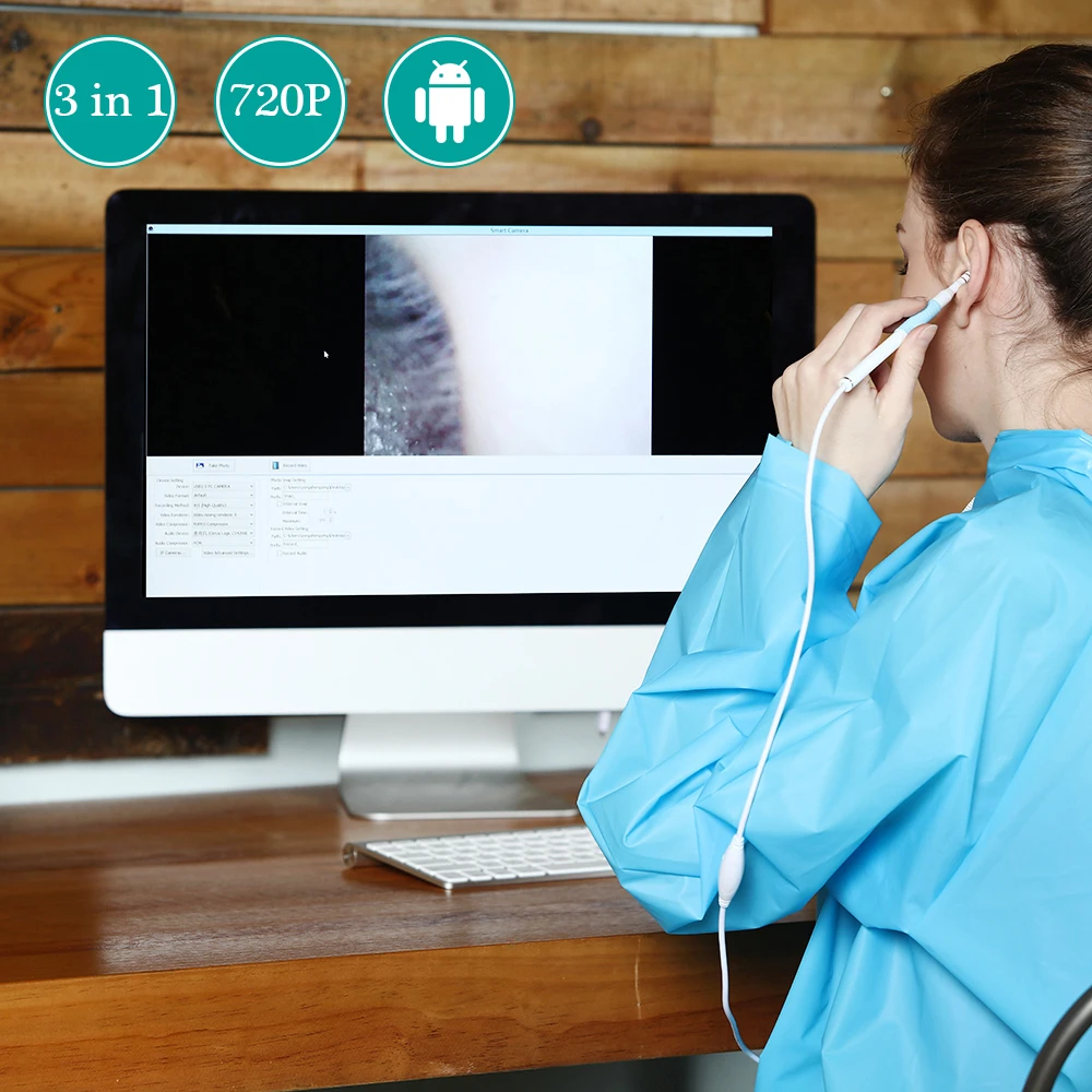 Buy Wireless 3 in 1 USB Ear Cleaning Earpick Endoscope