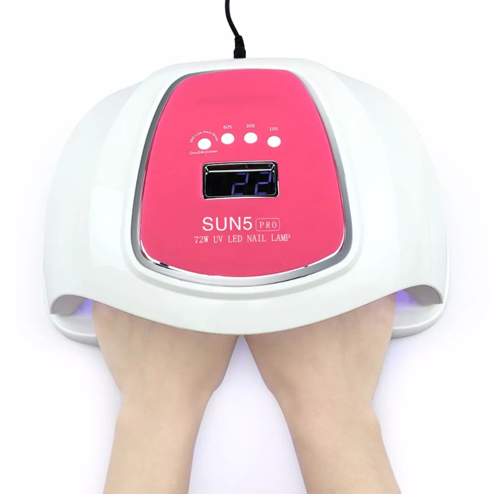 

SUNX UV Lamp 72W SUN5 PRO LED Nail Lamp For Manicure Two Hand Lamp 100V-240V Nail Dryer For Curing Nail Gel Nail Art Tools