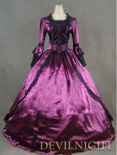 

Purple Marie Antoinette Masked Ball Victorian Costume Dress