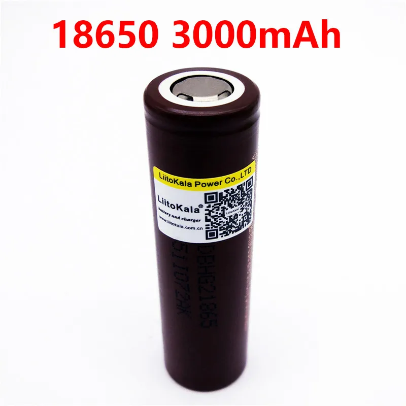 Новая LiitoKala HG2 18650 батарея 3.7V3000 mAh, 18650 30A аккумуляторная батарея