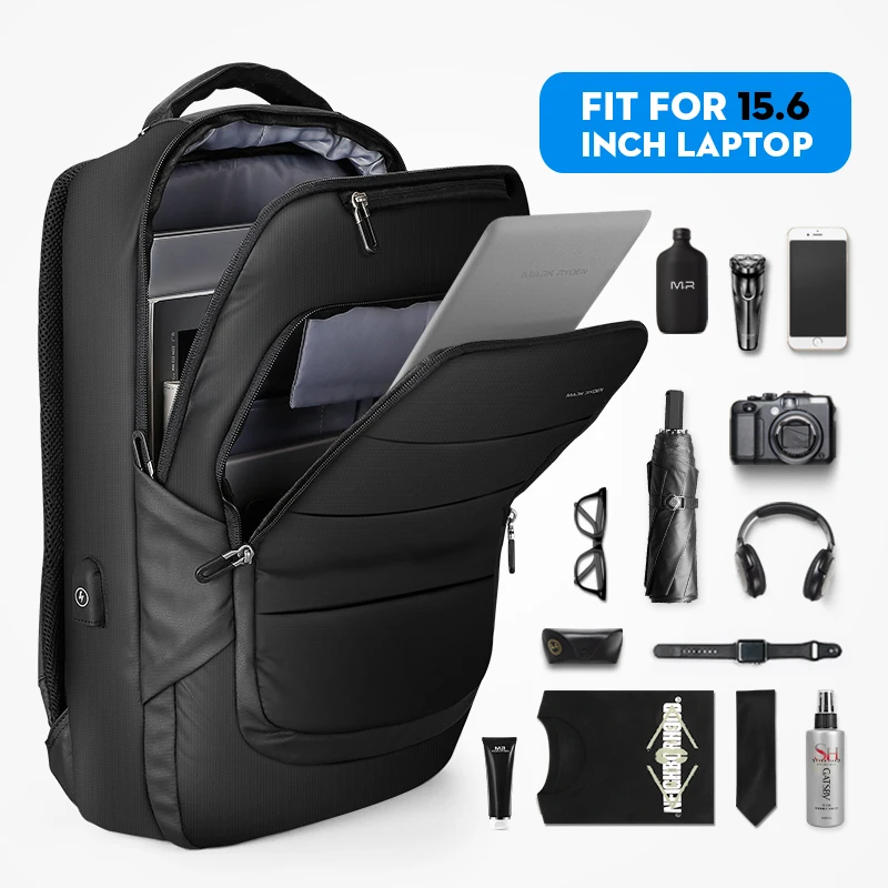 Mark Ryden Man Backpack Waterproof USB Charge Business Bag Fit 15.6 inch Laptop Backpack Men's Anti-theft Bag