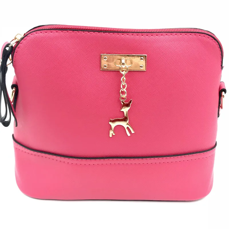 2019 Hot Women's Handbags Leather Fashion Small Shell Bag With Deer Toy Women Shoulder Bag Casual Crossbody Bag