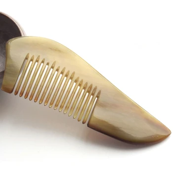 

1PC Horn Comb 12cm Natural Authentic Yak Horn Comb Health Massage Smooth Hair Comb G0416