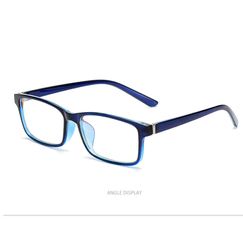 Новые цветочные очки популярные оправа для компьютерных очков для женщин и мужчин защита от синего излучения квадратная близорукость оправа очки - Цвет оправы: blue-frame