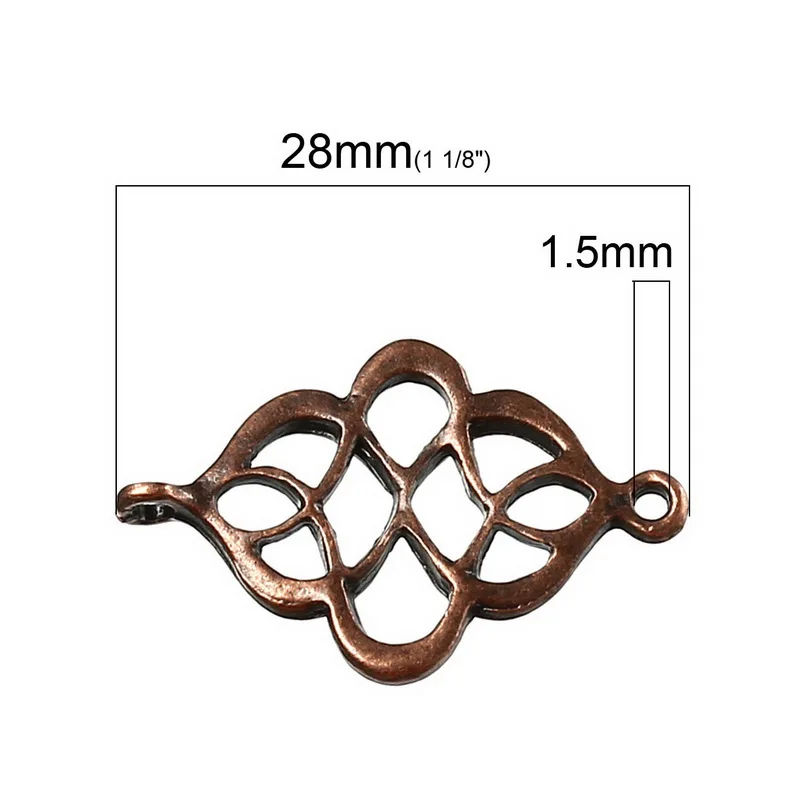 DoreenBeads цинковый металлический сплав соединители фурнитура Calabash антикварная медь